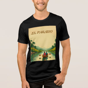 Honduras EL PARAISO Retro poster Tri-Blend Shirt