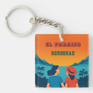 Honduras EL PARAISOtro poster Key Ring