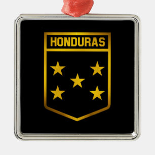 Honduras Emblem Metal Tree Decoration