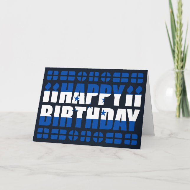 Honduras Flag Birthday Card (Front)