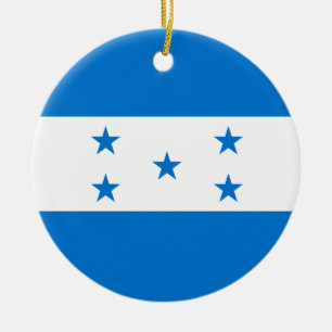 Honduras Flag Ceramic Ornament