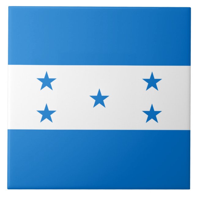 Honduras flag  ceramic tile (Front)