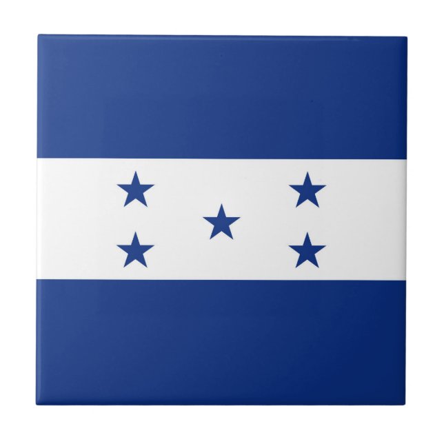Honduras flag ceramic tile (Front)