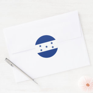 Honduras flag classic round sticker