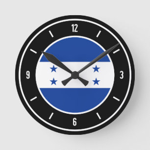 Honduras Flag Elegant Round Clock