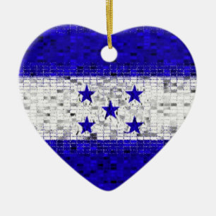Honduras Flag glitter ornament