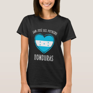 Honduras Flag Heart San Jose Del Potrero City T-Shirt