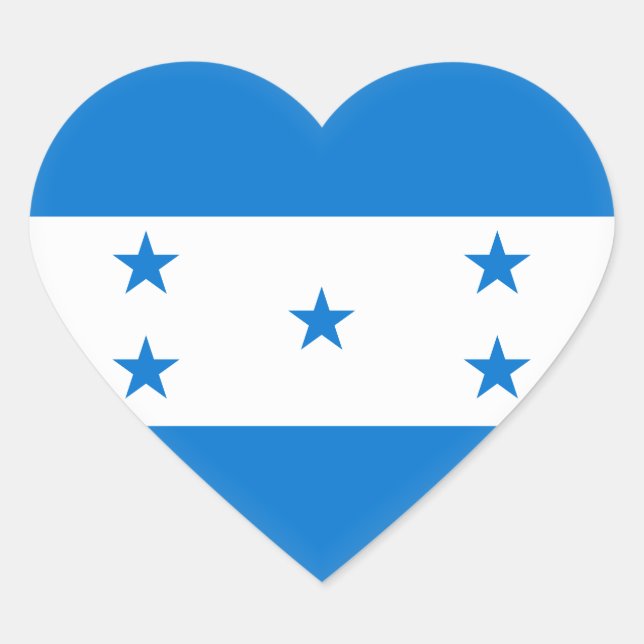 Honduras Flag Heart Sticker (Front)