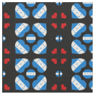 Honduras Flag & Honduras Heart fashion Fabric