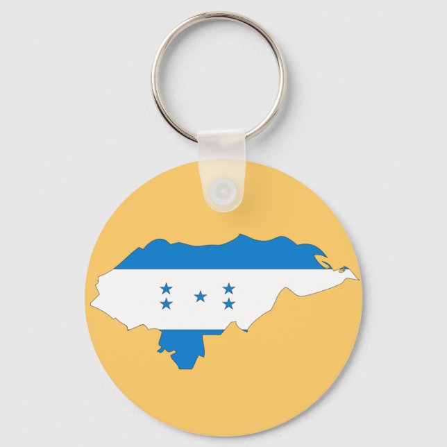 Honduras flag map key ring (Front)