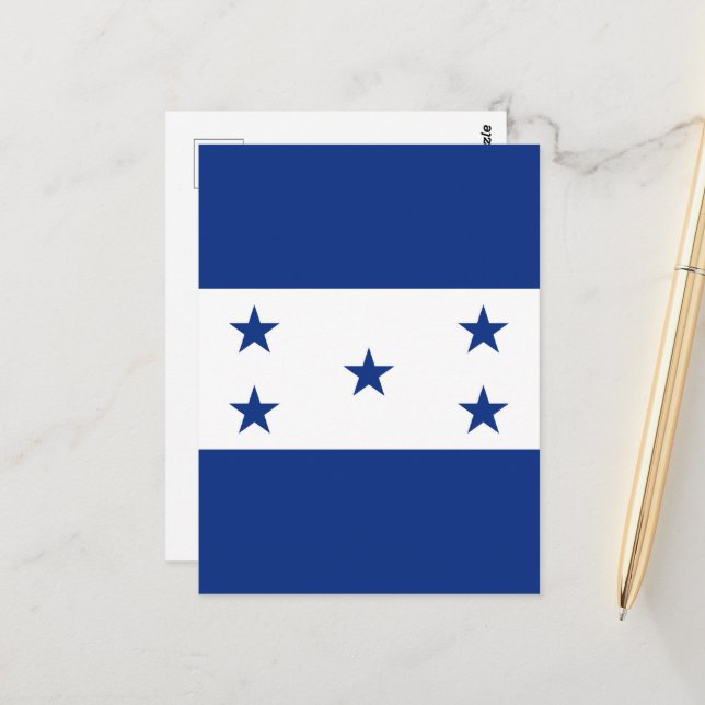 Honduras flag postcard (Front/Back In Situ)