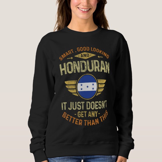 Honduras Flag Proud Hondurian Men & Women Sweatshirt (Front)