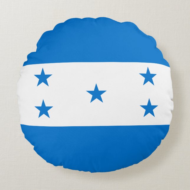Honduras Flag Round Cushion (Front)