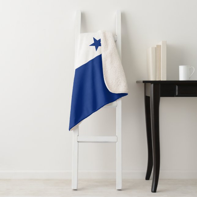 Honduras flag sherpa blanket (In Situ)