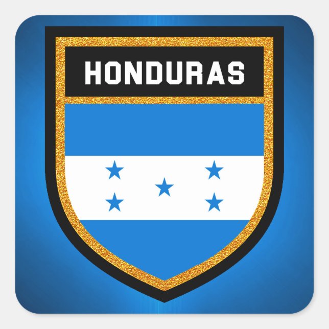 Honduras Flag Square Sticker (Front)