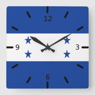 Honduras flag square wall clock