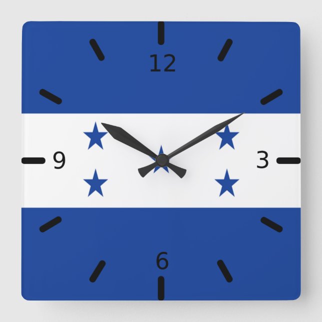 Honduras flag   square wall clock (Front)