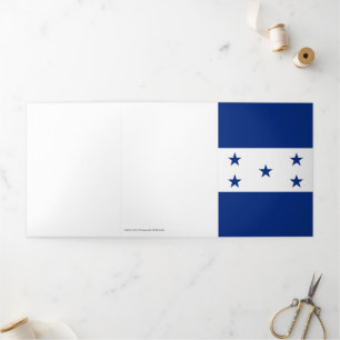 Honduras flag Tri-Fold card