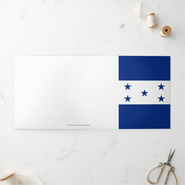 Honduras flag Tri-Fold card (Outside)