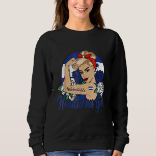 Honduras Girl Honduran Mujer Hondureña flag Sweatshirt