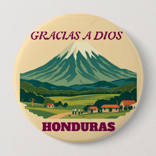  Honduras GRACIAS A DIOS Retro poster 10 Cm Round Badge