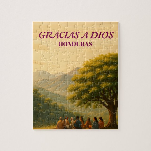  Honduras GRACIAS A DIOS Retro poster Jigsaw Puzzle (Vertical)