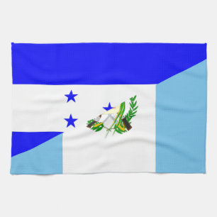 honduras guatemala country half flag symbol tea towel