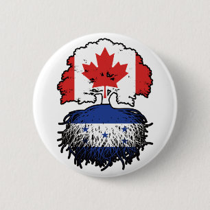 Honduras Honduran Canadian Canada Tree Roots Flag 6 Cm Round Badge