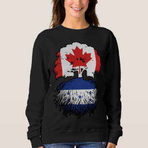 Honduras Honduran Canadian Canada Tree Roots Flag Sweatshirt