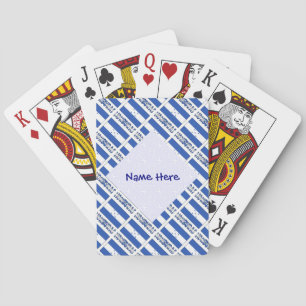 Honduras Honduran Flag Tiled Blue Personalised Playing Cards