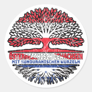 Honduras Honduranisch Österreichisch Österreich Classic Round Sticker