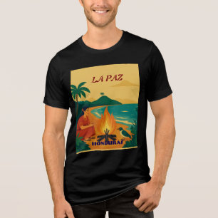 Honduras LA PAZ Retro poster Tri-Blend Shirt