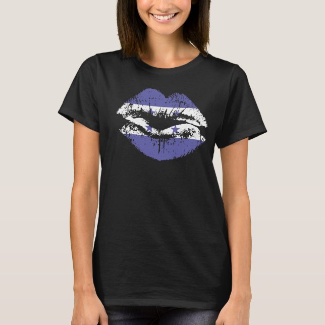 Honduras Lips tshirt design for women. (Front)