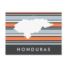 Honduras Map: Modern Stripes