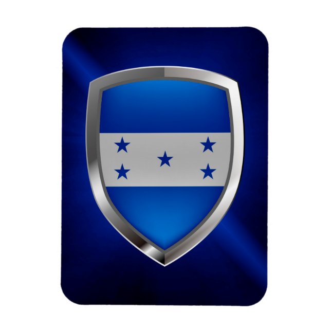 Honduras Metallic Emblem Magnet (Vertical)