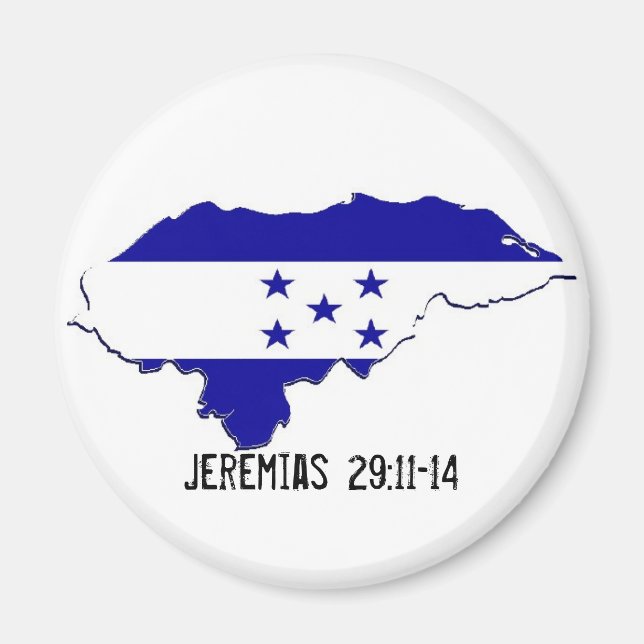 Honduras Mission Jeremias 29:11-14 - Customised Magnet (Front)