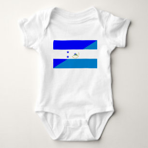 honduras nicaragua half flag country symbol baby bodysuit