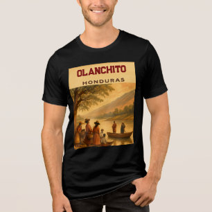  Honduras Olanchito Retro poster Tri-Blend Shirt