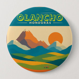 Honduras OLANCHO Retro poster 10 Cm Round Badge