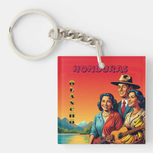  Honduras OLANCHO Retro poster Key Ring