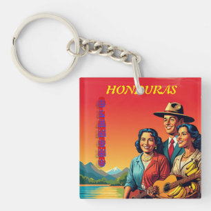  Honduras OLANCHO Retro poster Key Ring