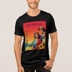 Honduras OLANCHO Retro poster Tri-Blend Shirt