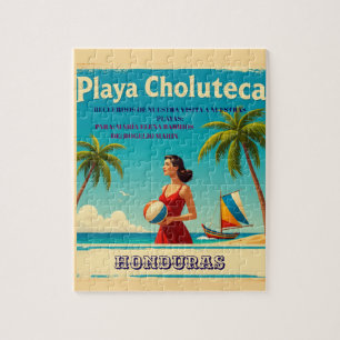  Honduras PLAYAS CHOLUTECA Retro poster Jigsaw Puzzle