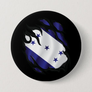 Honduras Ripped Flag 7.5 Cm Round Badge
