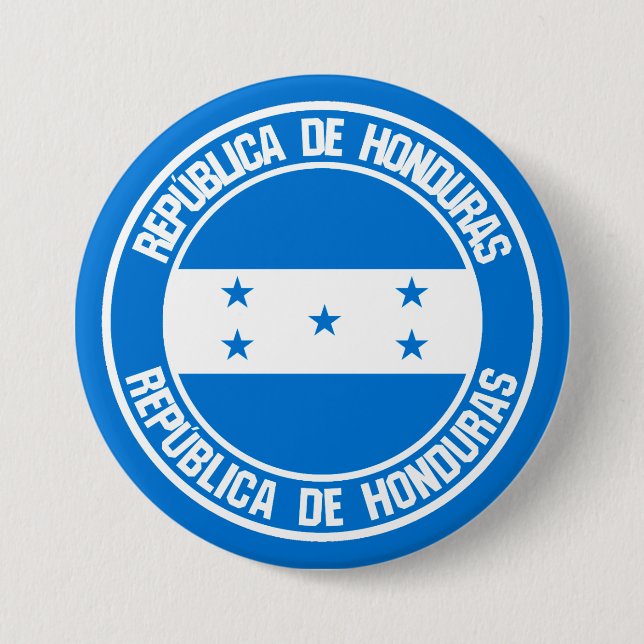 Honduras Round Emblem 7.5 Cm Round Badge (Front)