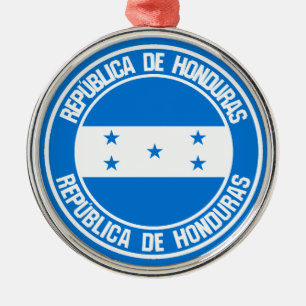 Honduras Round Emblem Metal Ornament