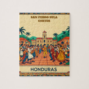  Honduras  SAN PEDRO SULA  Retro poster Jigsaw Puzzle