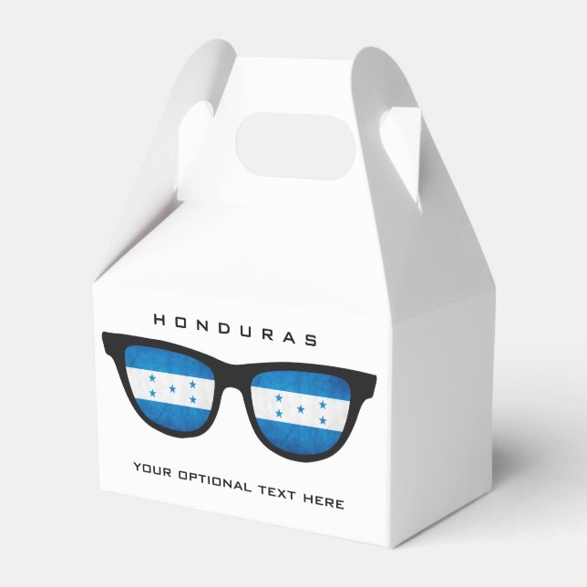 Honduras Shades custom text & colour favour box (Front Side)