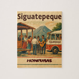  Honduras SIGUATEPEQUE Retro poster Jigsaw Puzzle