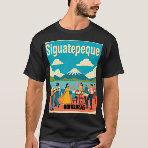  Honduras SIGUATEPEQUE Retro poster T-Shirt
